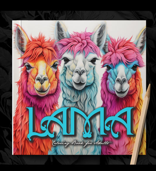 Lama Coloring Book for Adults Grayscale (Printbook) - Monsoon Publishing USA