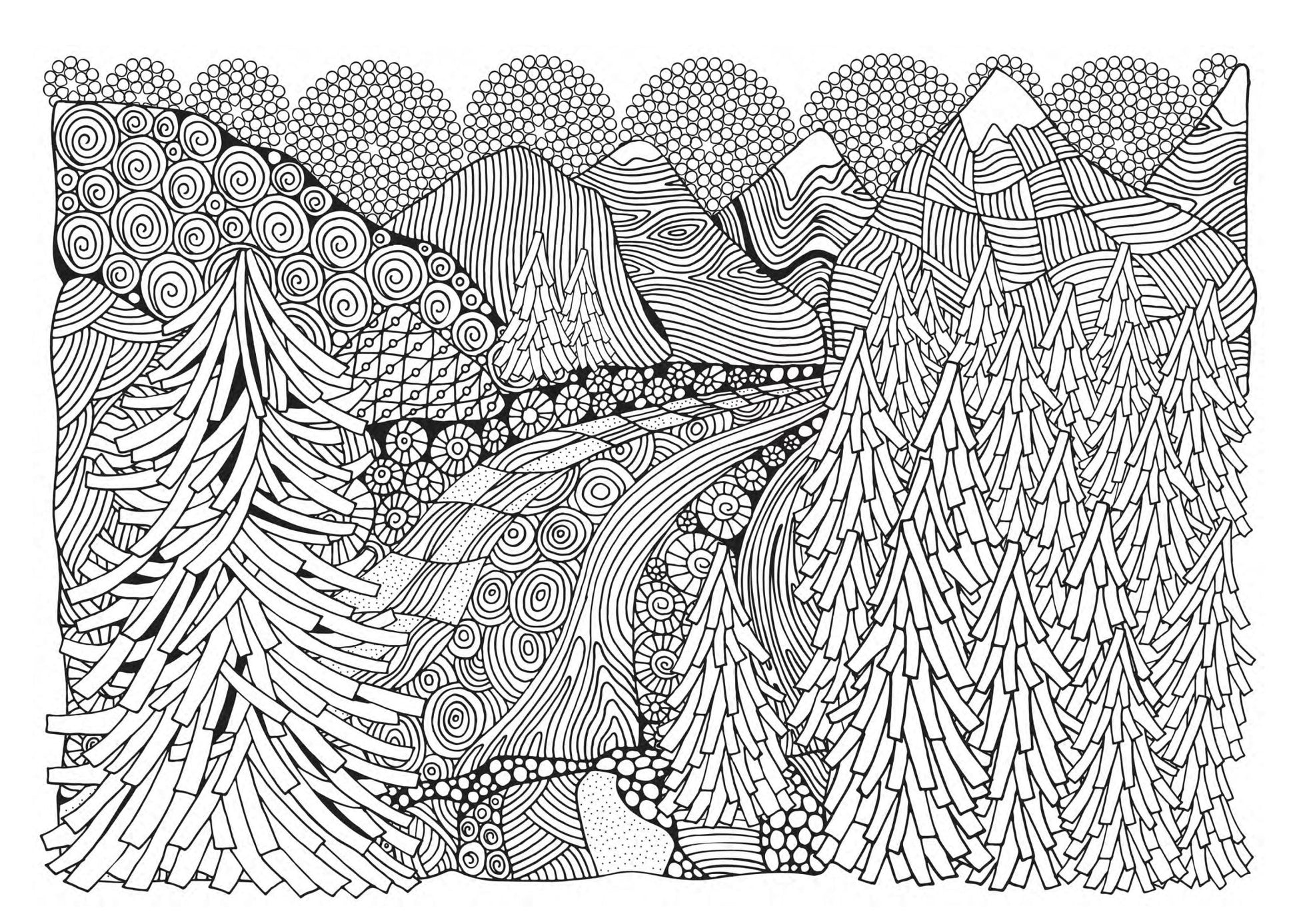 Landscapes Coloring Book Zentangle (Printbook) - Monsoon Publishing USA