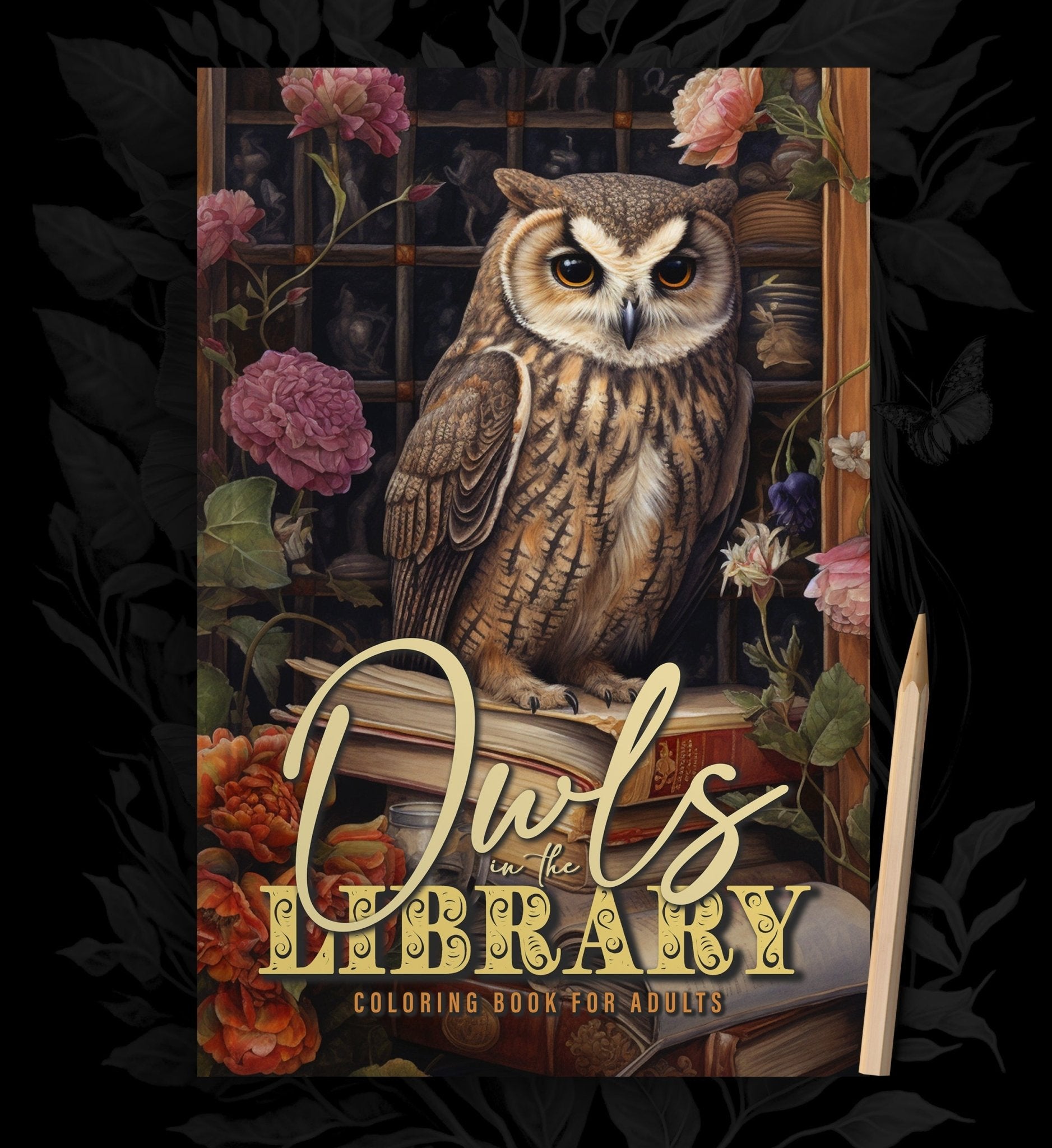 Library Owls Coloring Book Grayscale (Digital) - Monsoon Publishing USA