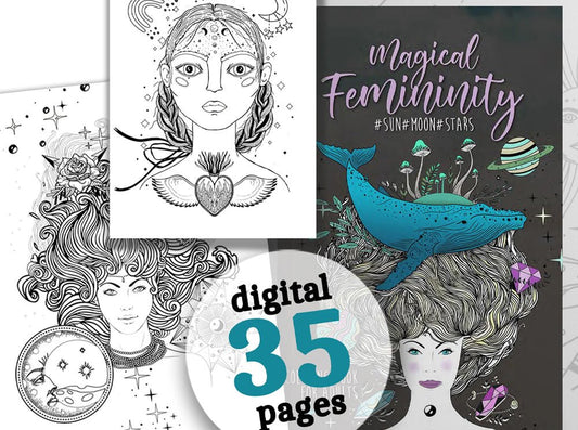 Magic Women Celestial Coloring Book (Digital) - Monsoon Publishing USA
