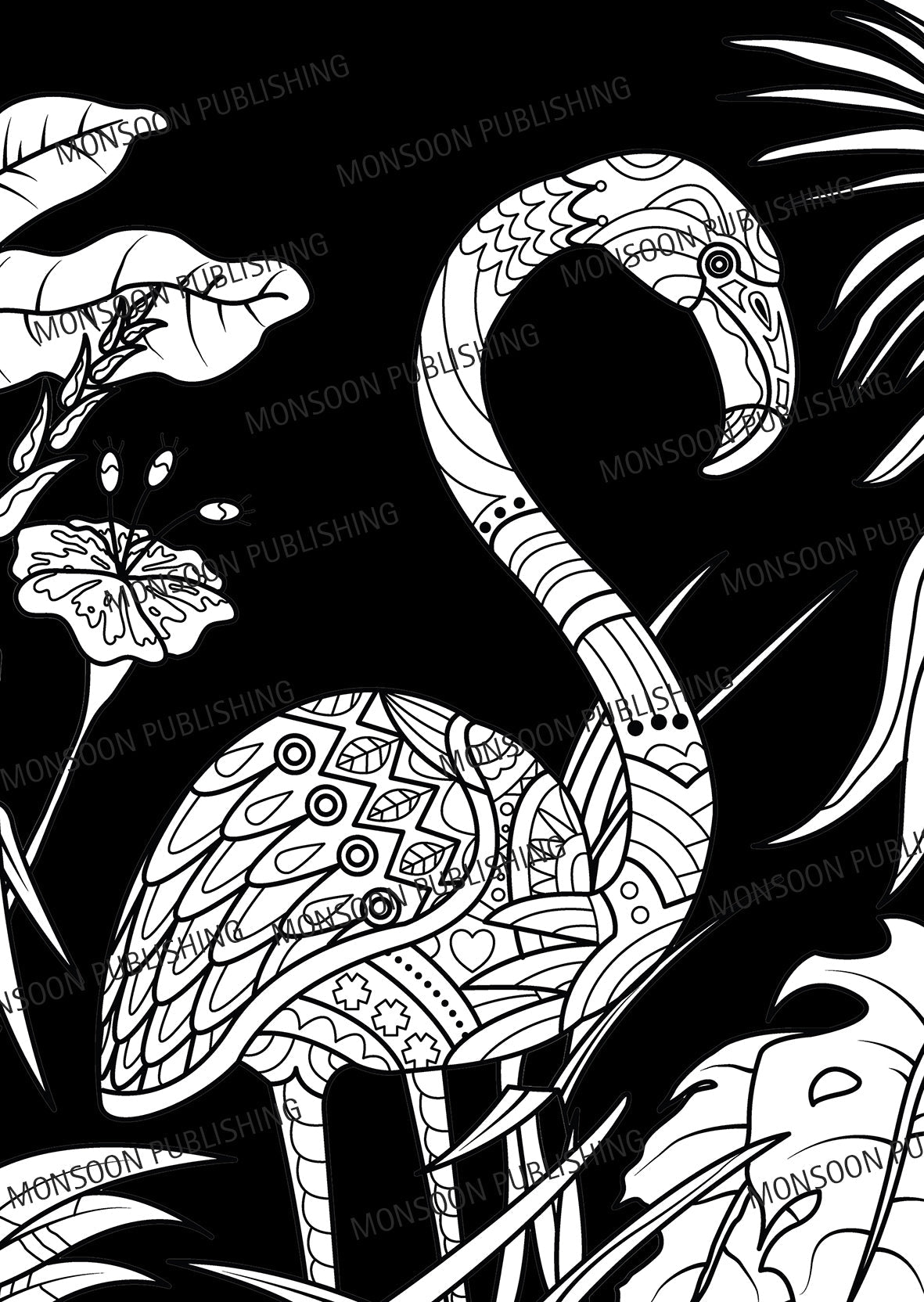 Mandala Animals Coloring Book Black Background (Printbook) - Monsoon Publishing USA