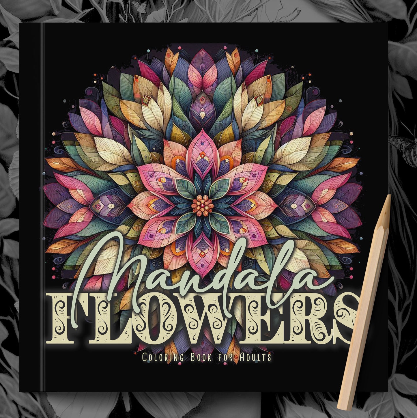 3D Mandala Flowers Coloring Book (Printbook)