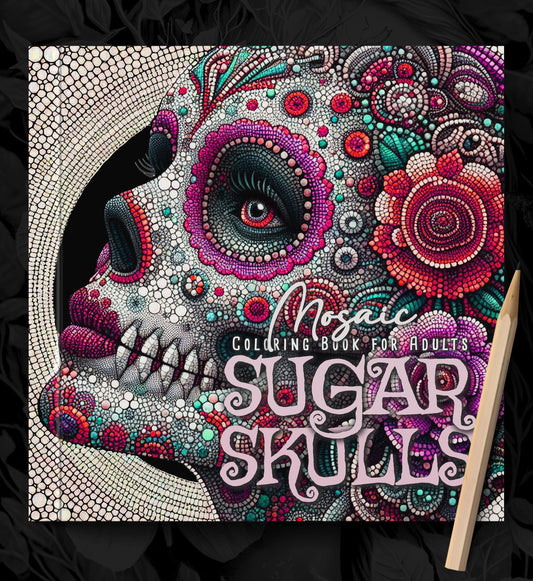 Mosaic Sugar Skulls Coloring Book (Printbook)