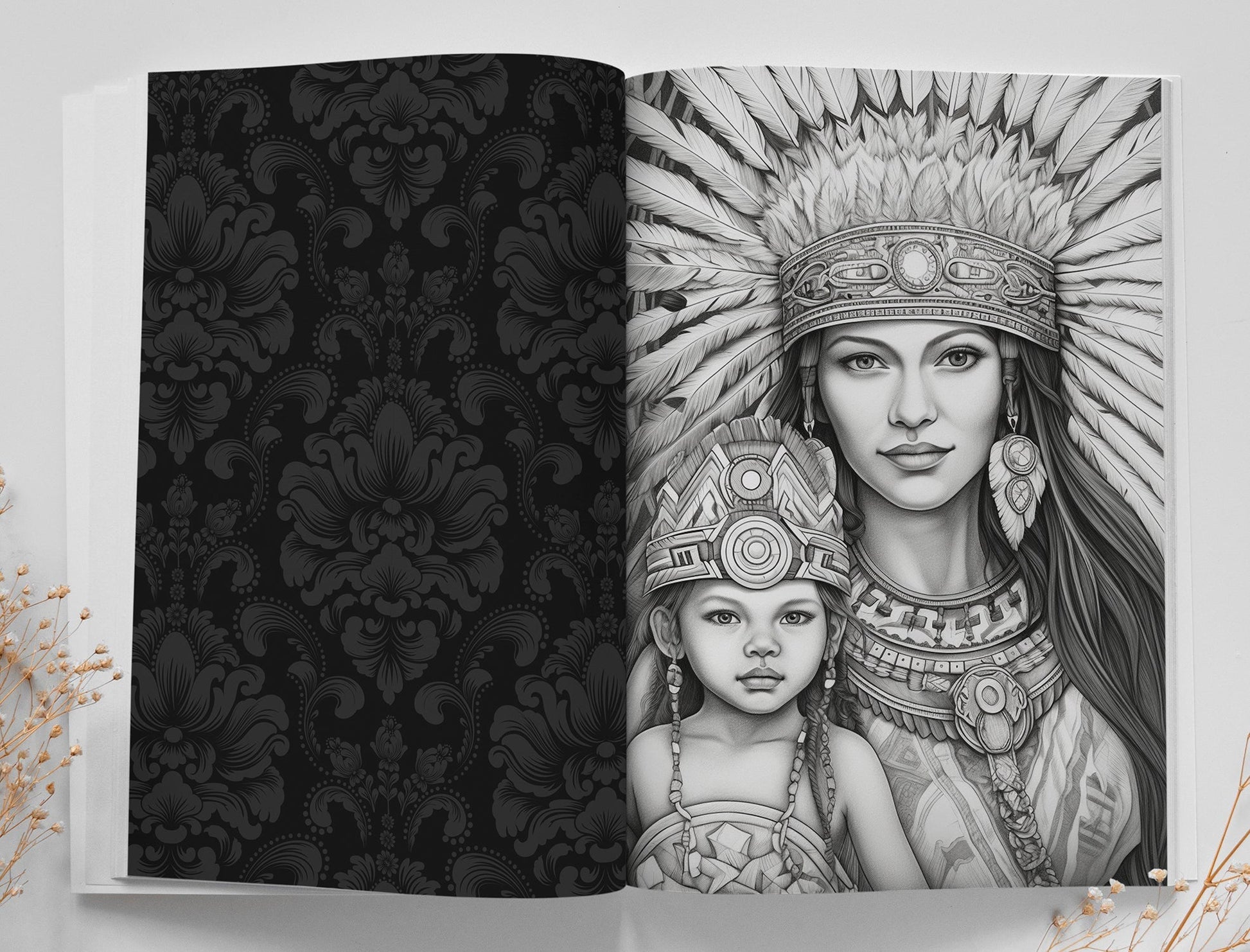 Mothers Coloring Book Grayscale (Digital) - Monsoon Publishing USA