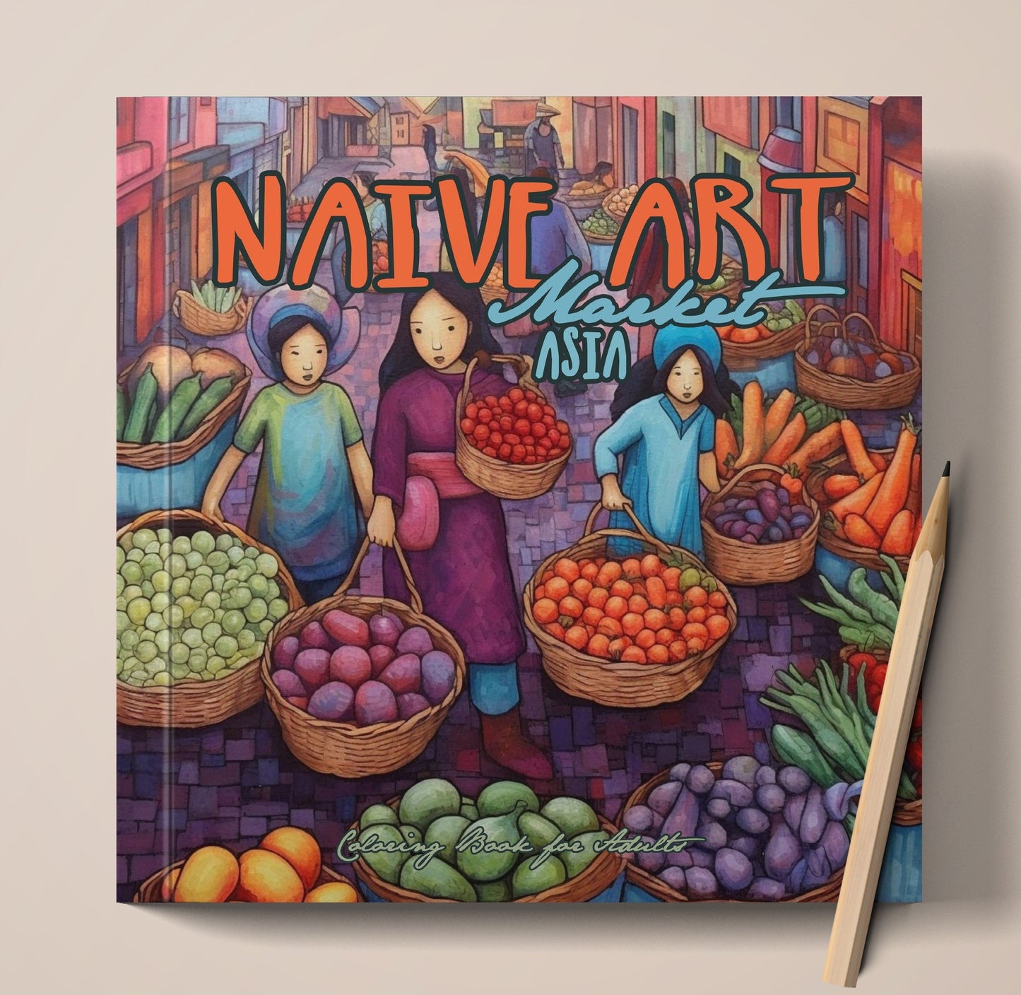 Naive Art Coloring Book Food Market (Digital) - Monsoon Publishing USA
