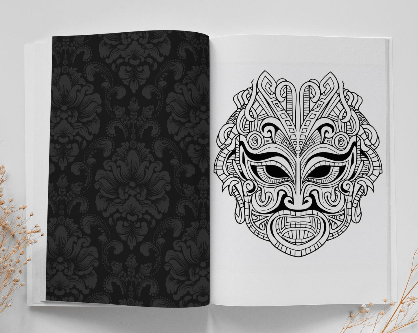 Native Masks Coloring Book Grayscale (Printbook) - Monsoon Publishing USA