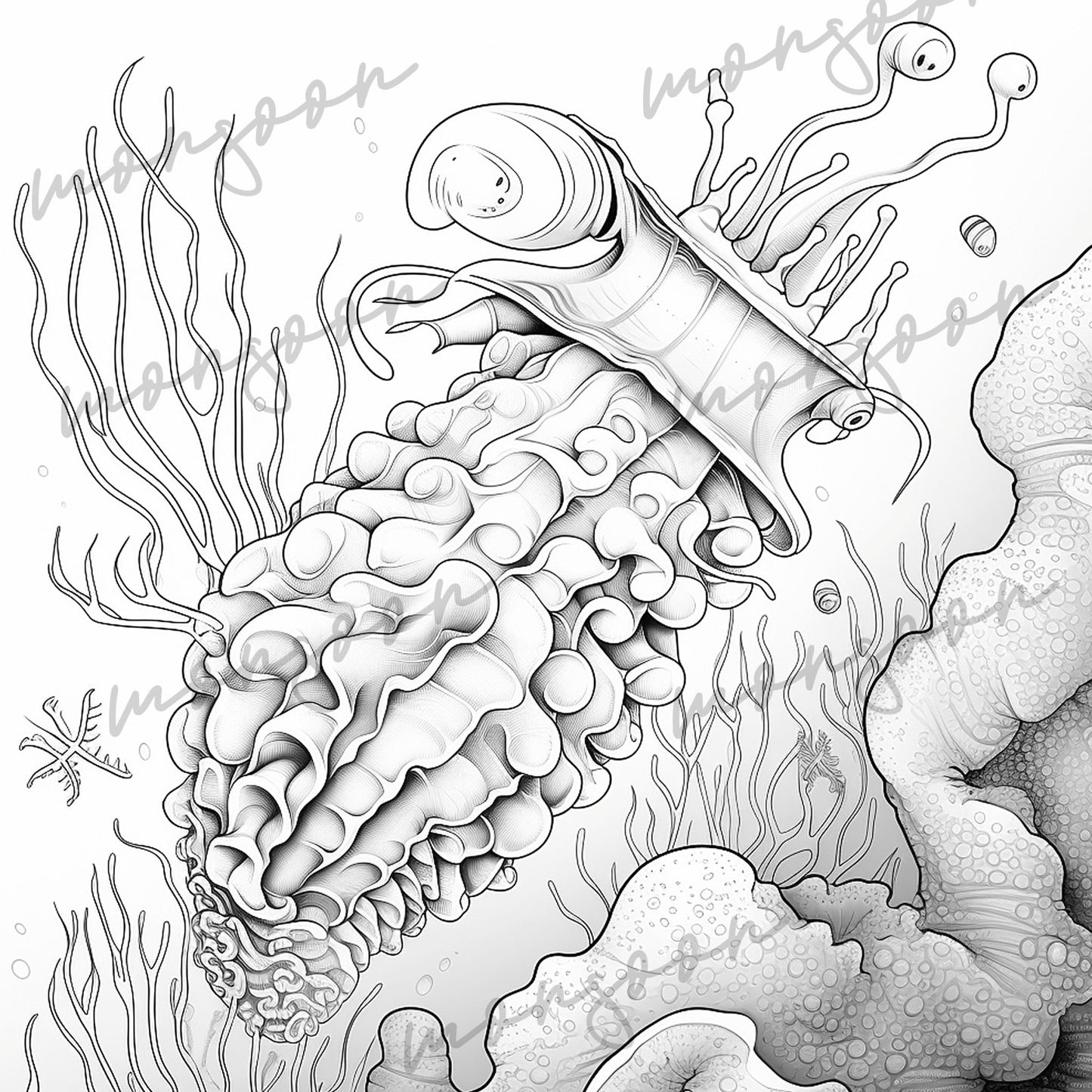 Nudibranchs Ocean Coloring Book (Digital) - Monsoon Publishing USA