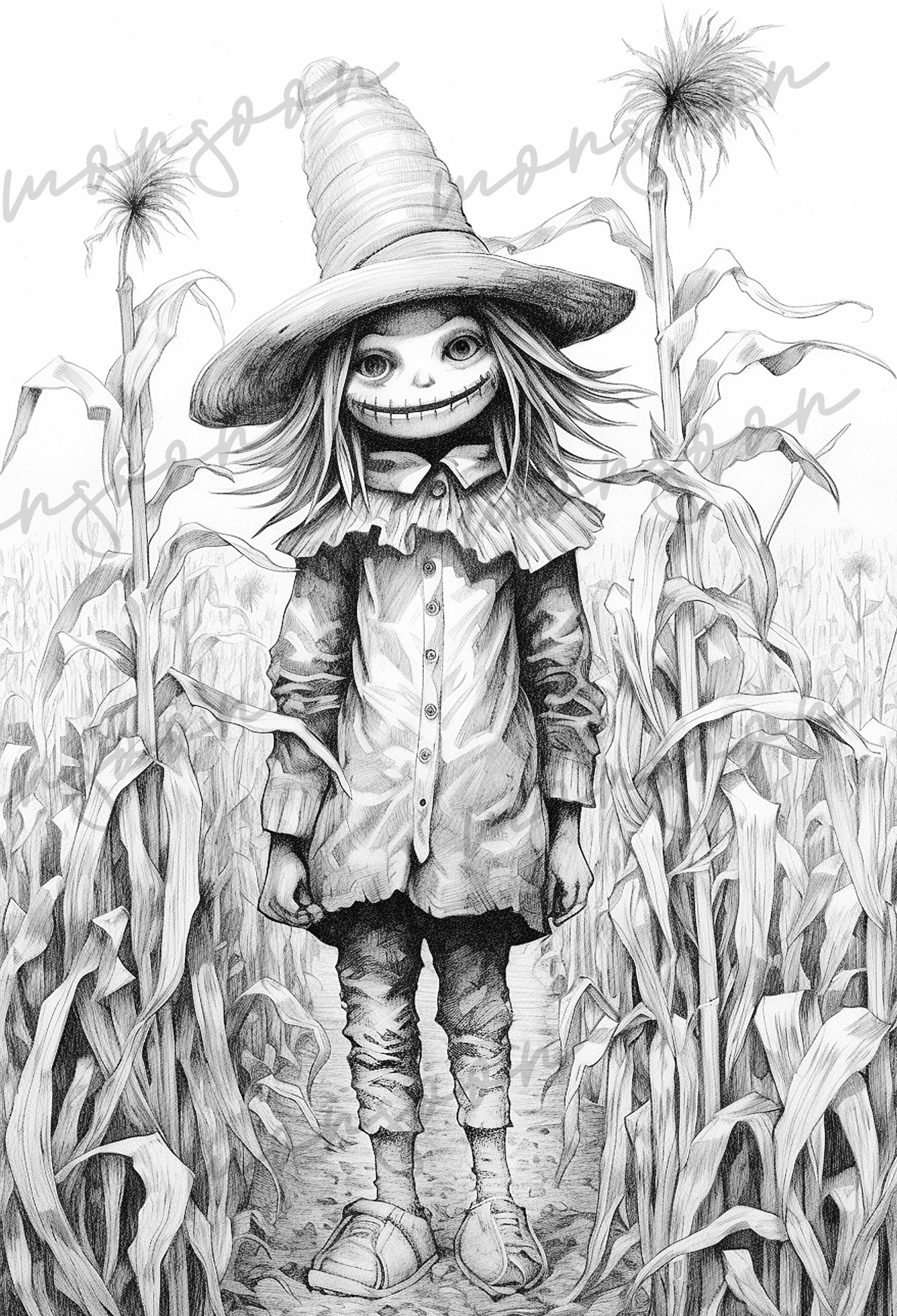 Scarecrows Halloween Coloring Book (Printbook) - Monsoon Publishing USA