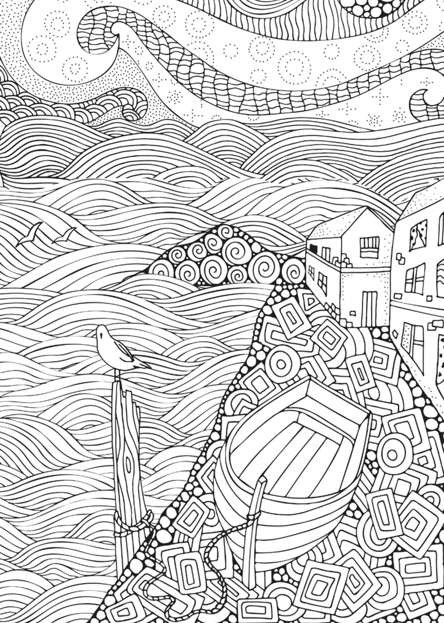 Seascapes Coloring Book for Adults (Digital) - Monsoon Publishing USA