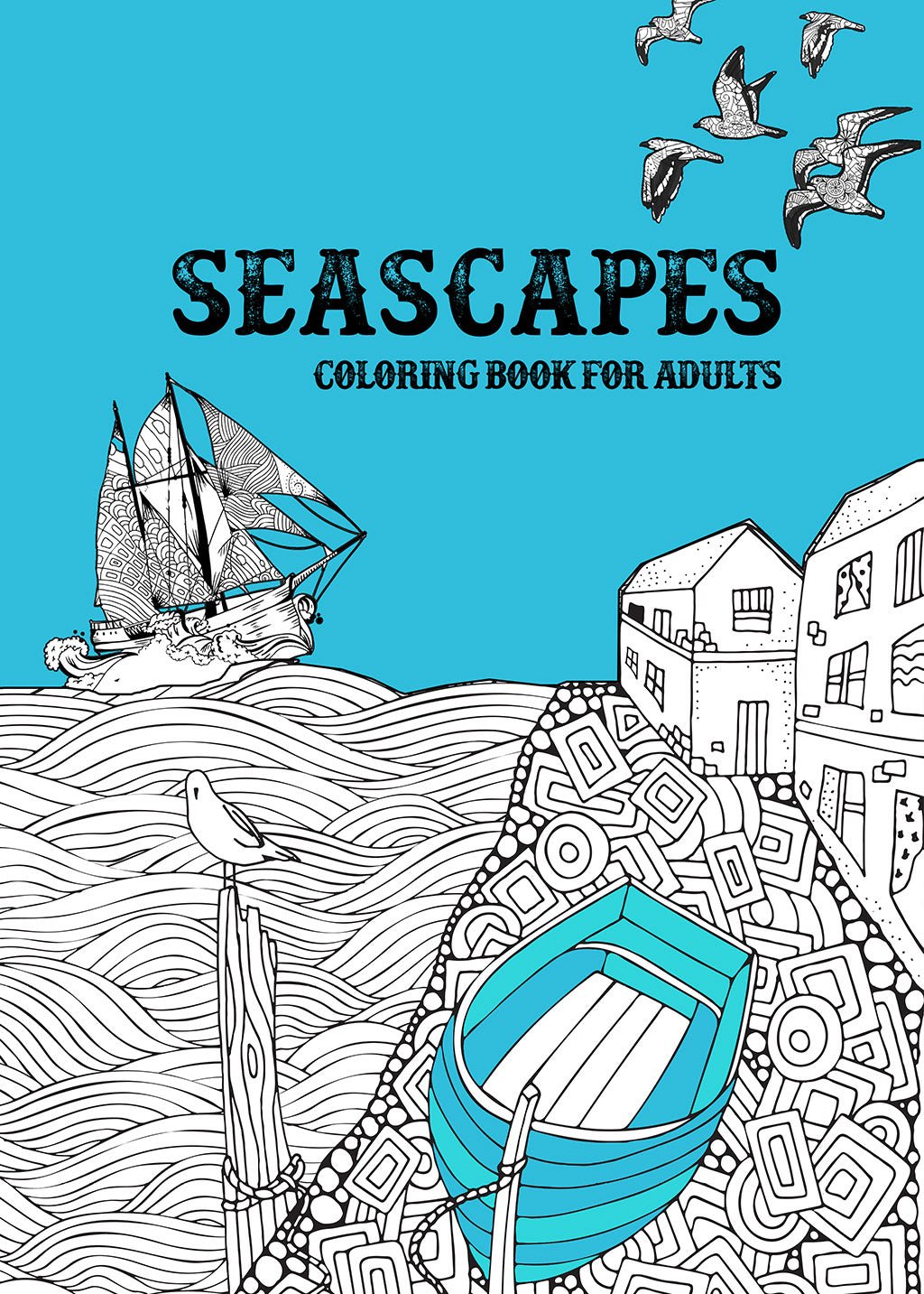 Seascapes Coloring Book for Adults (Digital) - Monsoon Publishing USA