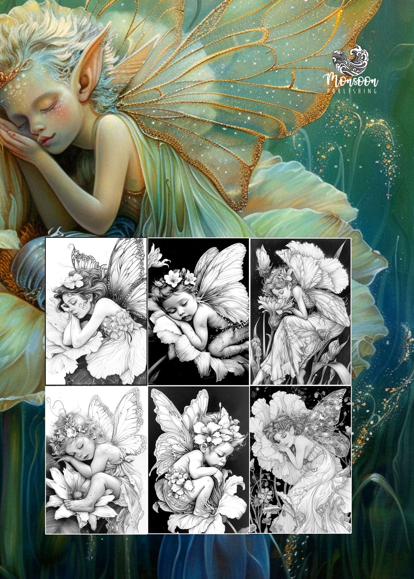 Sleeping Fairies Coloring Book (Digital)