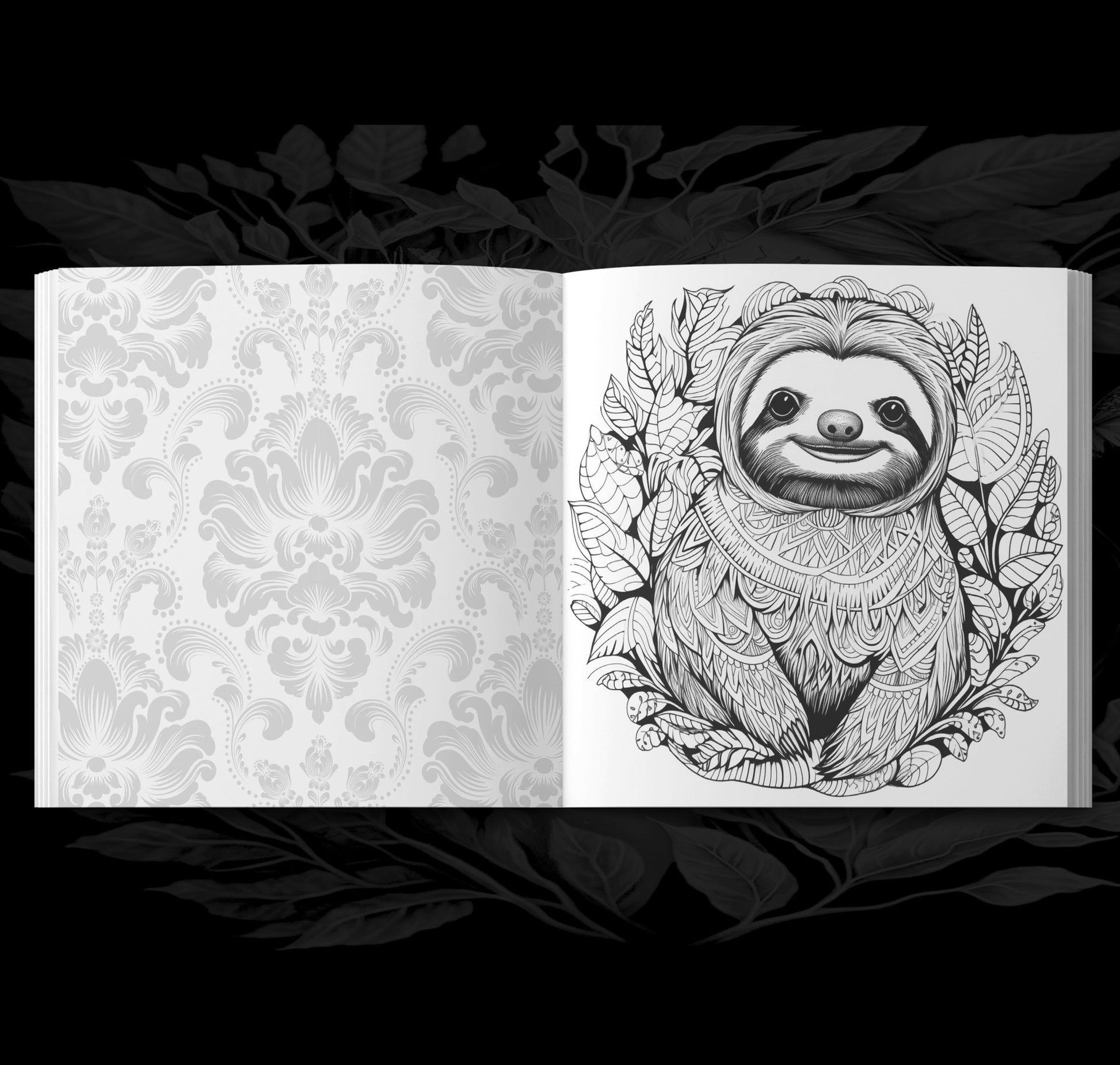 Sloth Coloring Book for Adults Grayscale (Printbook) - Monsoon Publishing USA