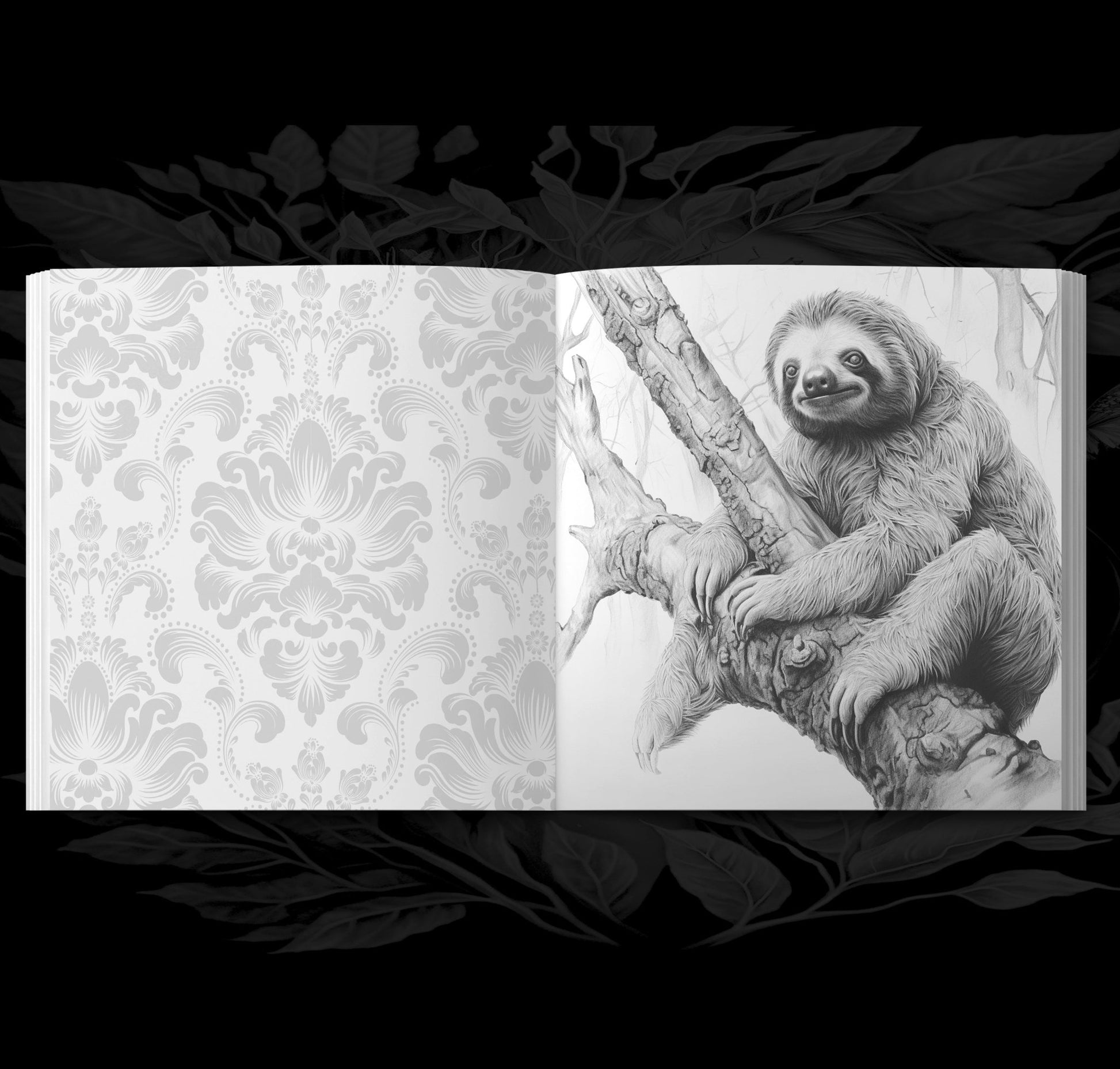Sloth Coloring Book for Adults Grayscale (Printbook) - Monsoon Publishing USA