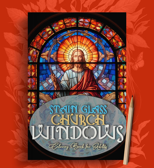 Stain Glass Windows Coloring Book (Printbook) - Monsoon Publishing USA