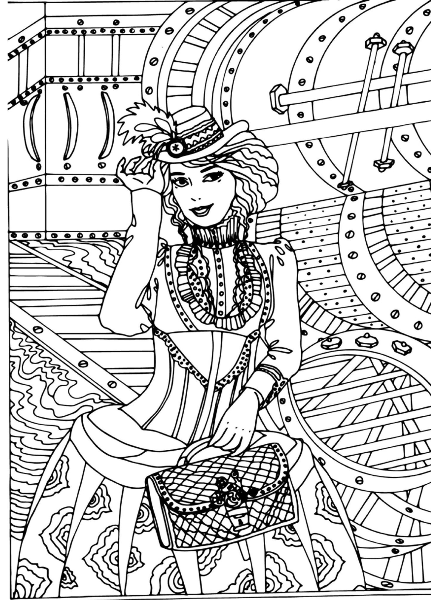 Steampunk Coloring Book Zentangle (Printbook) - Monsoon Publishing USA