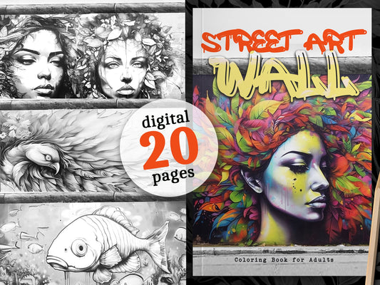 Street Art Graffiti Coloring Book (Digital) - Monsoon Publishing USA