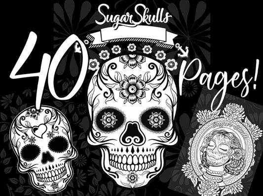 Sugar Skulls Coloring Book for Adults (Digital) - Monsoon Publishing USA