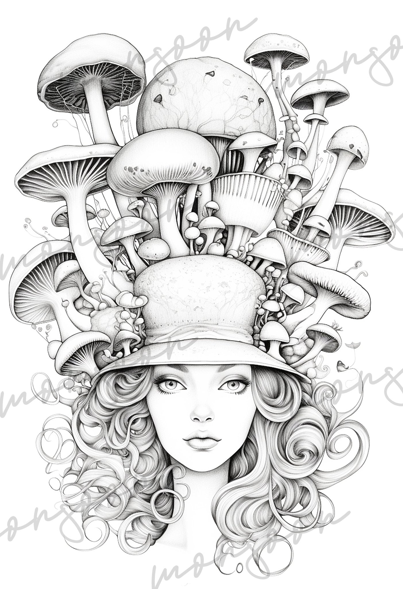 Surreal Hats Coloring Book Grayscale (Printbook) - Monsoon Publishing USA