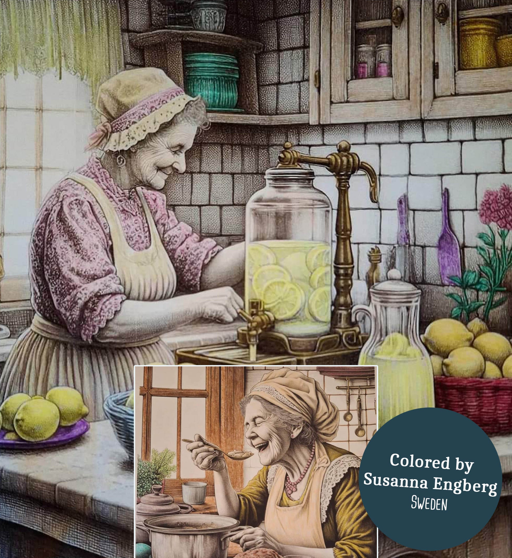 grandma kitchen coloring book monsoon publishing