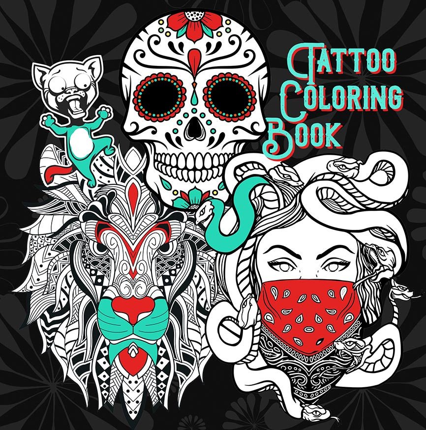 Tattoo Coloring Book for Adults (Digital) - Monsoon Publishing USA