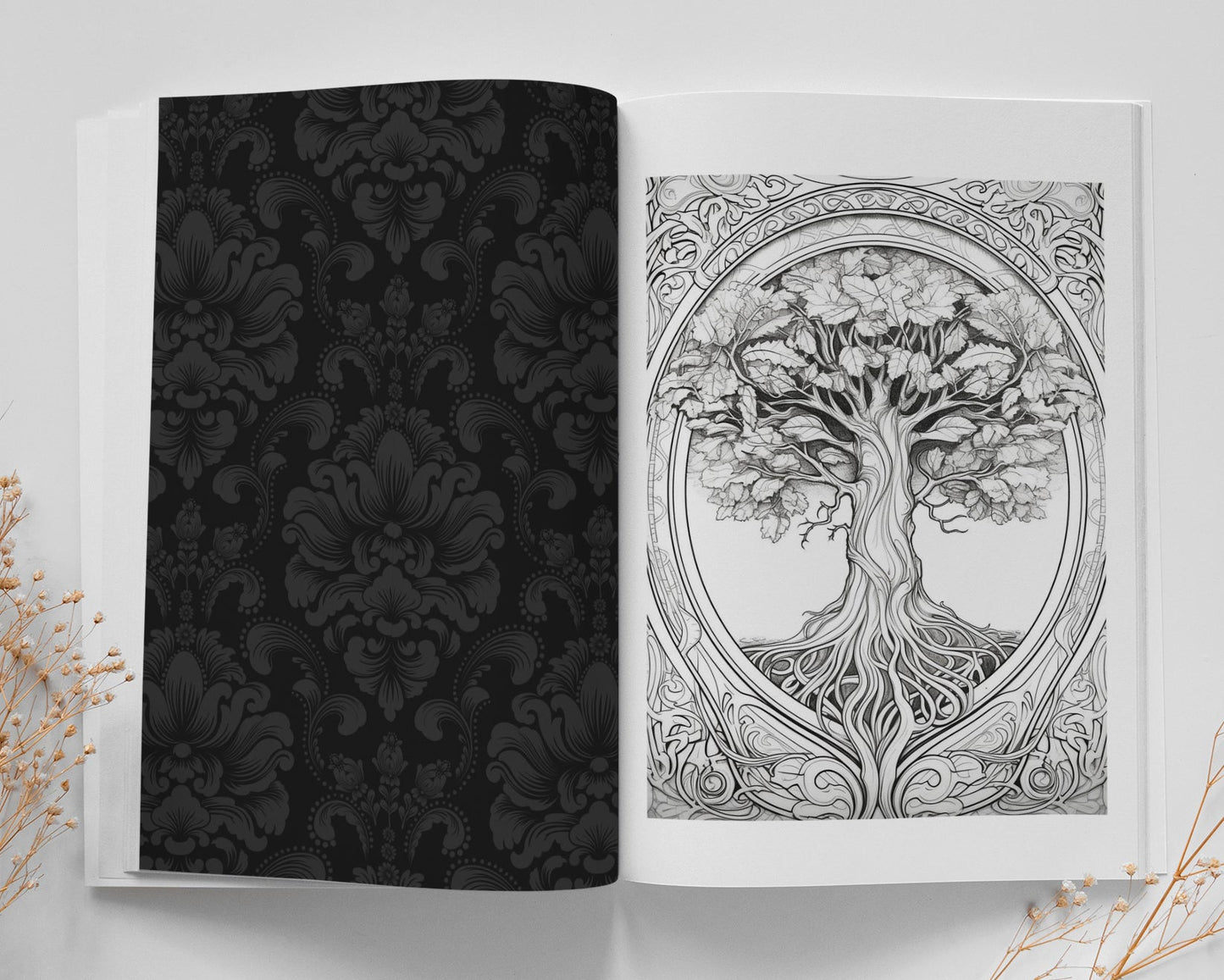 Trees Coloring Book Grayscale (Printbook) - Monsoon Publishing USA