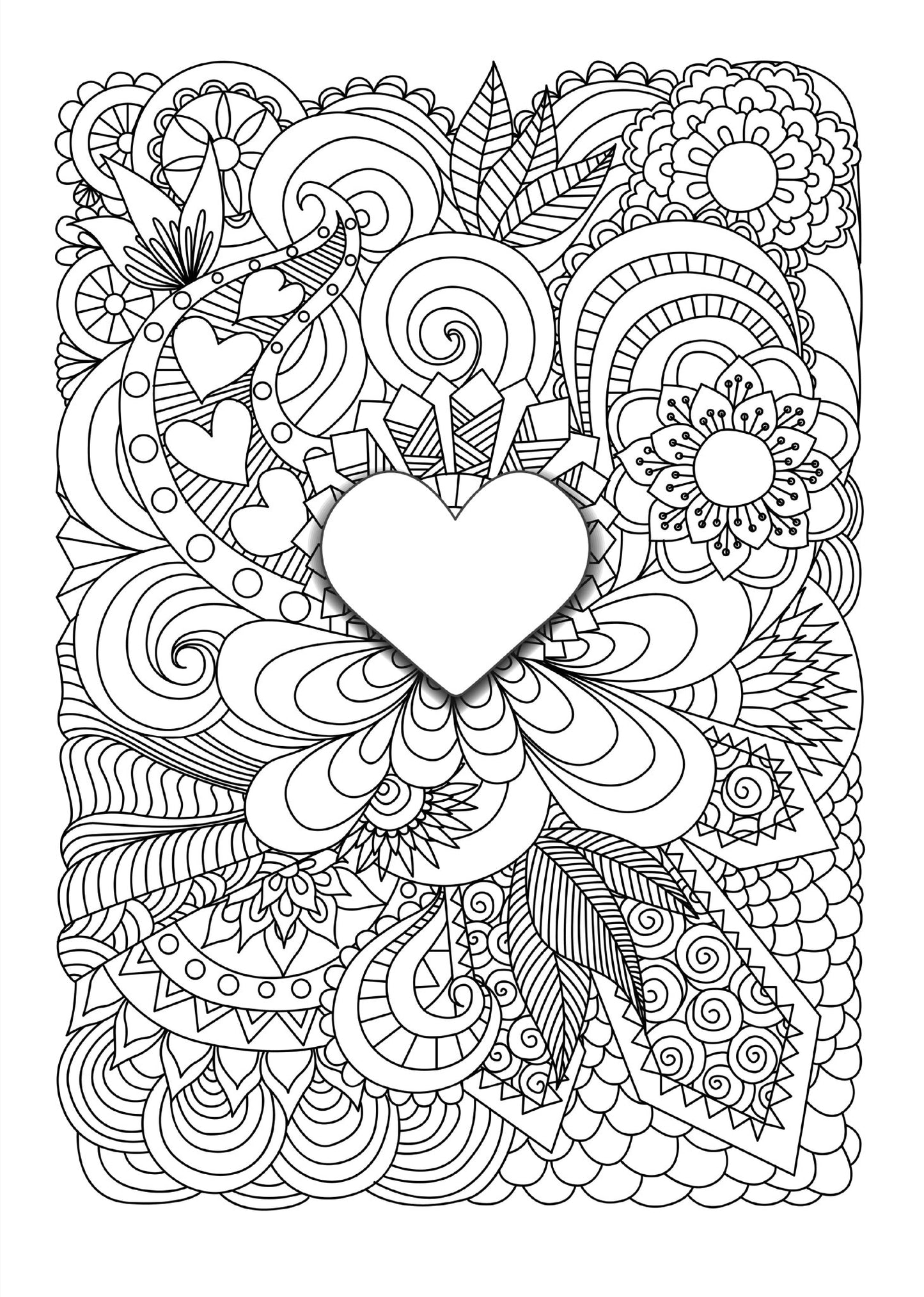 Valentine Coloring Book for Adults (Printbook) - Monsoon Publishing USA