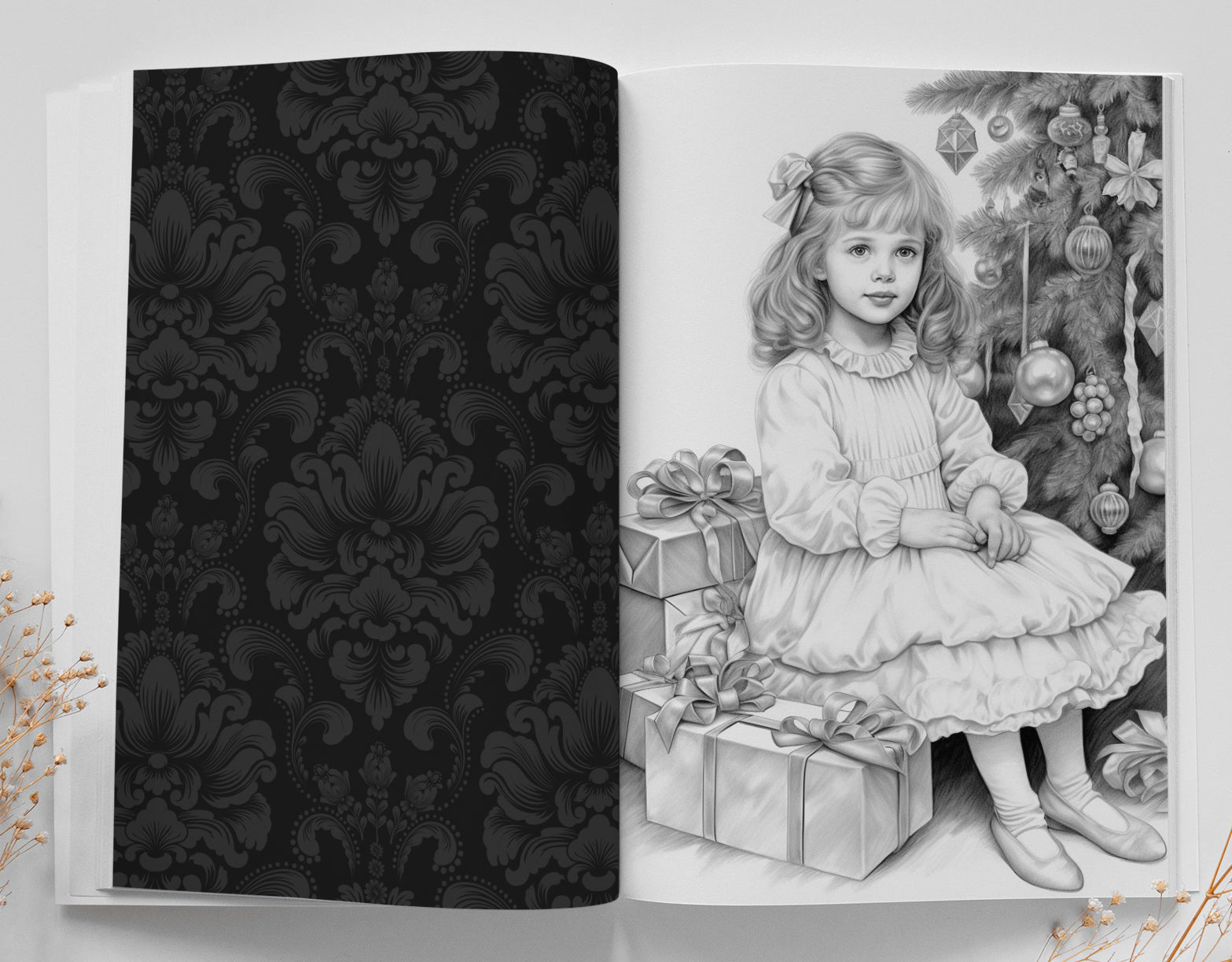 Victorian Christmas Coloring Book Grayscale (Printbook) - Monsoon Publishing USA