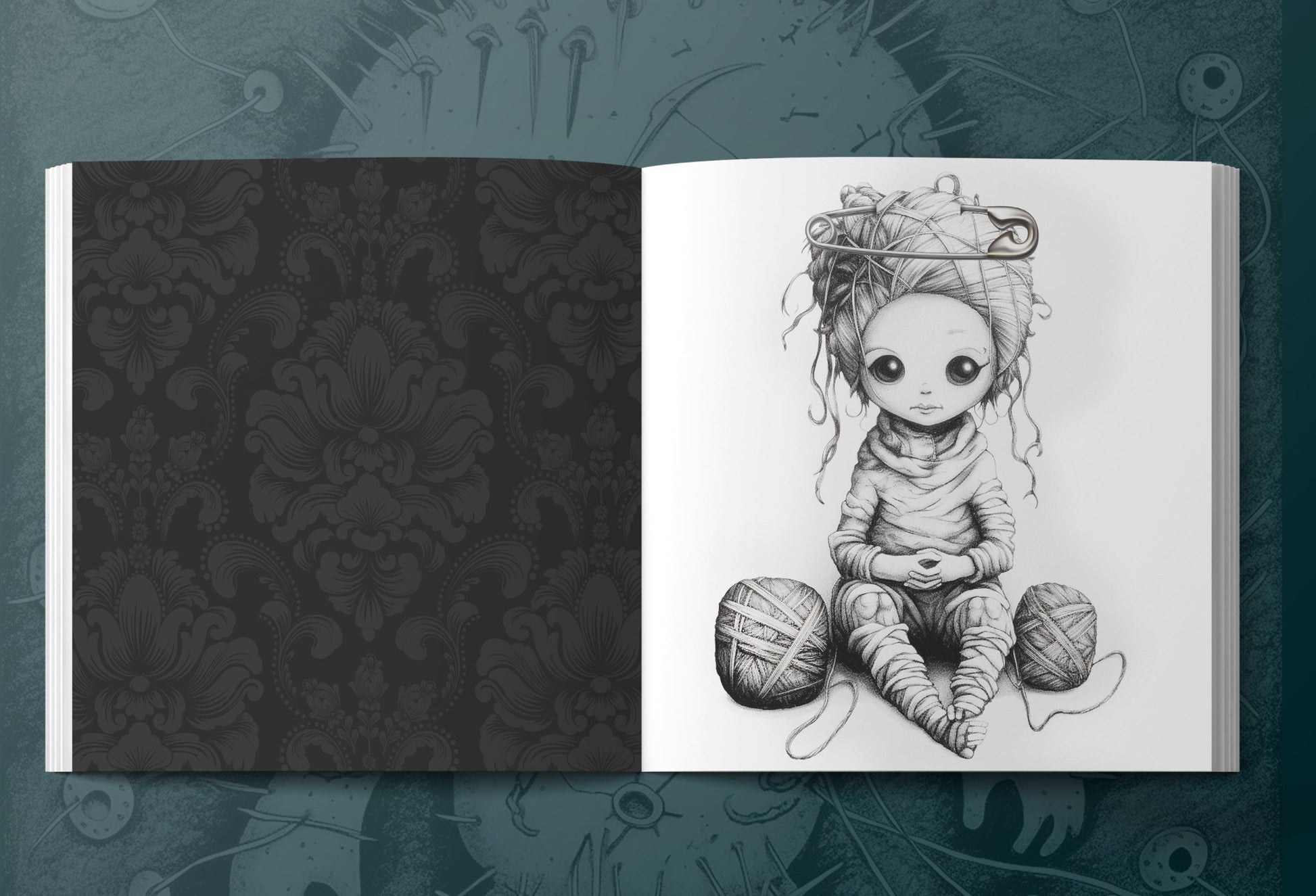 Voodoo Dolls Grayscale Coloring Book (Digital) - Monsoon Publishing USA