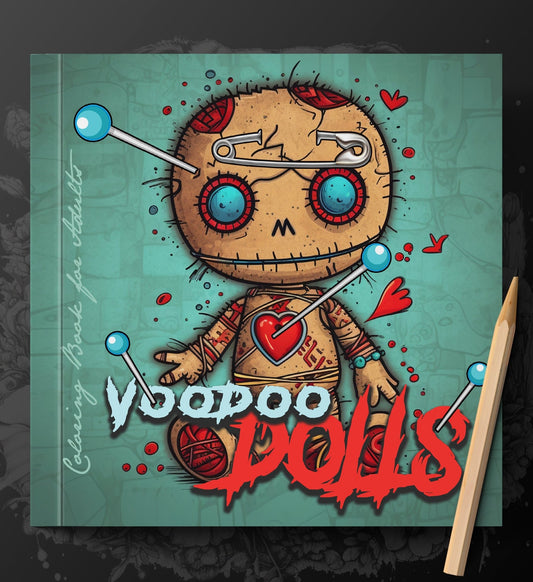 Voodoo Dolls Grayscale Coloring Book (Printbook) - Monsoon Publishing USA