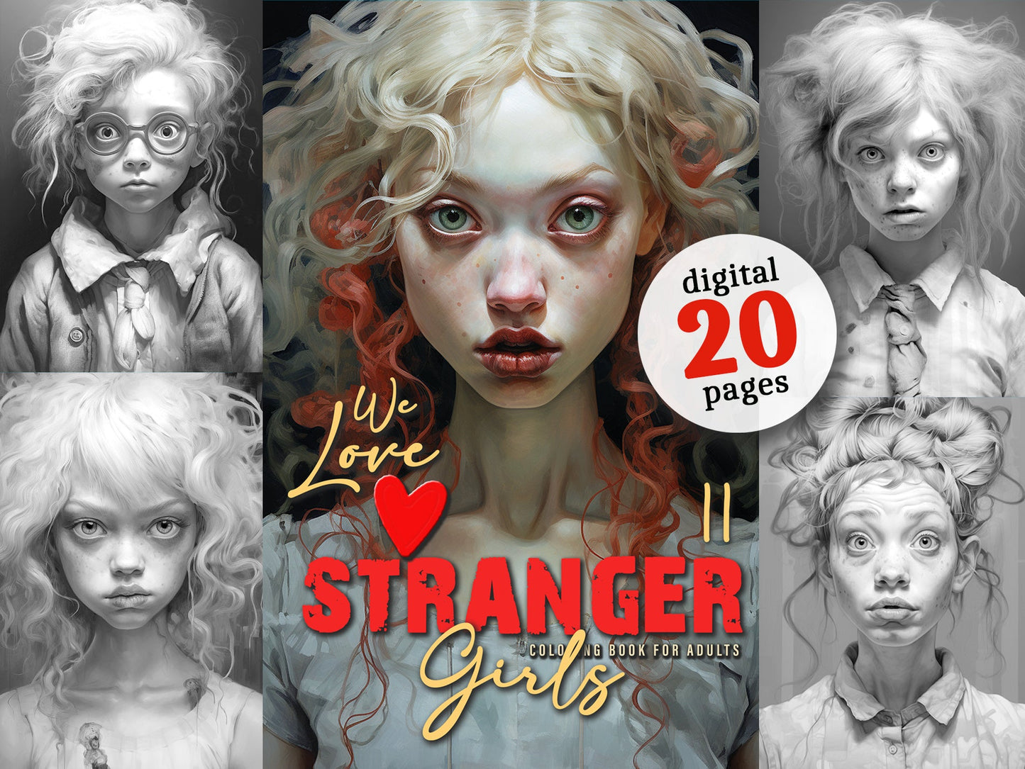 We love Stranger Girls Coloring Book 2 (Digital) - Monsoon Publishing USA
