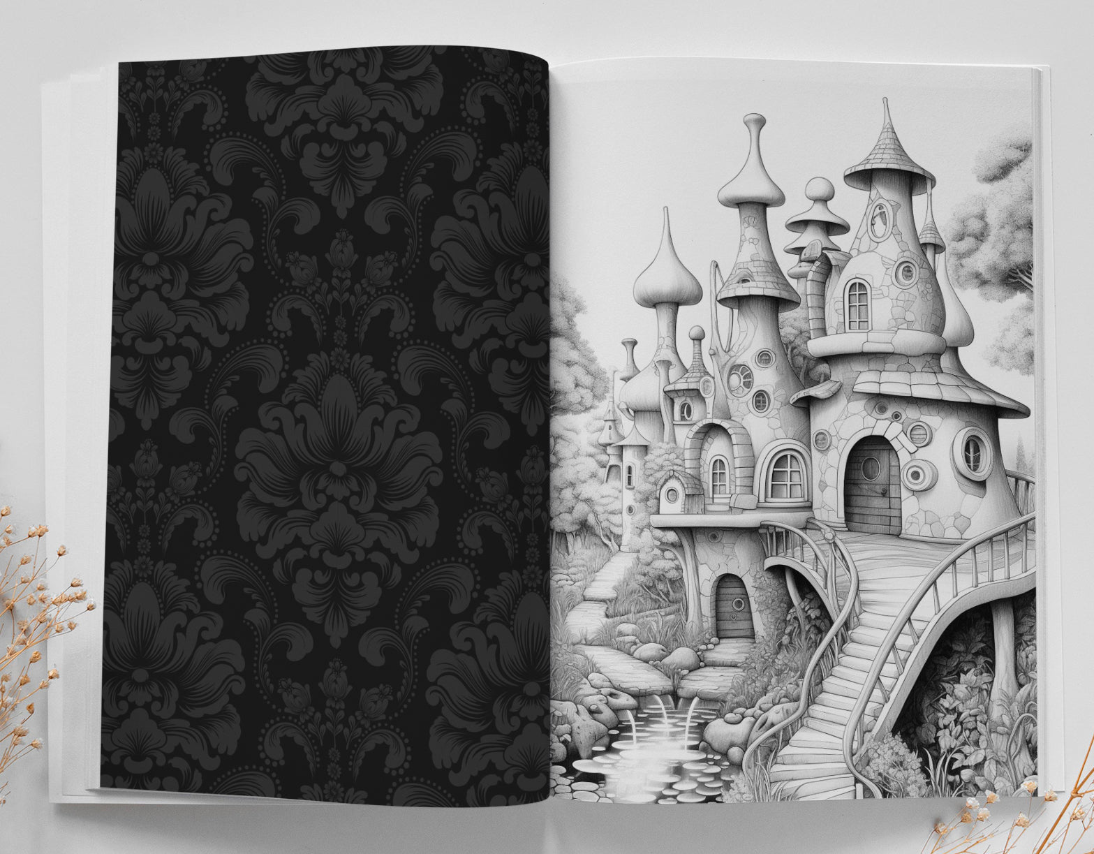 Whimsical Homes Coloring Book (Printbook) - Monsoon Publishing USA