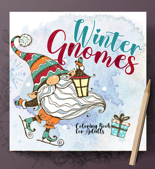 Winter Gnomes Coloring Book for Adults (Printbook) - Monsoon Publishing USA