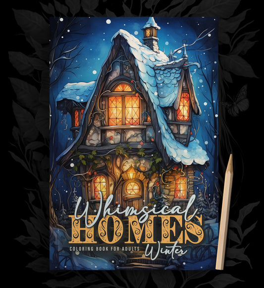 Whimsical Homes Winter Coloring Book (Printbook)