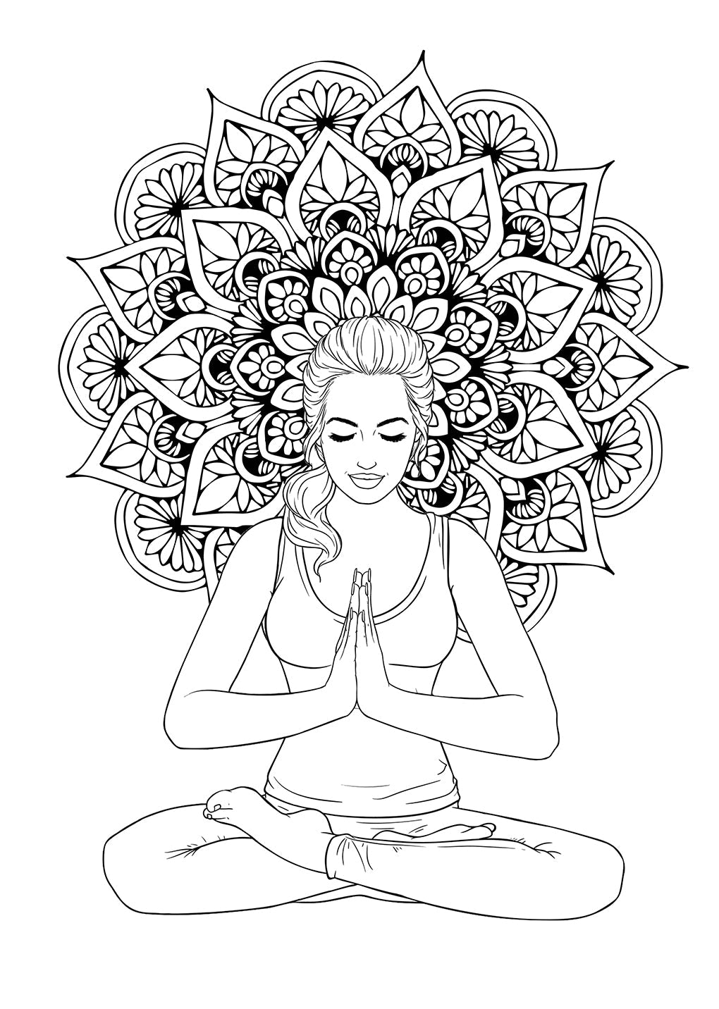 Yoga Coloring Book for Adults Mandala (Digital) - Monsoon Publishing USA