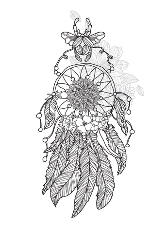 Dream catcher Coloring Book for Adults (Digital) – Monsoon