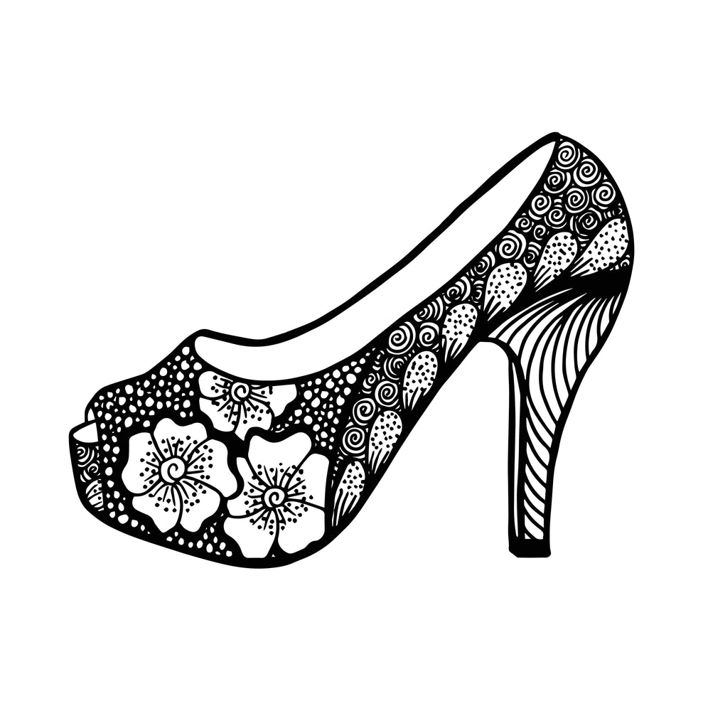 Vintage Style High Heels Coloring Page | MUSE AI
