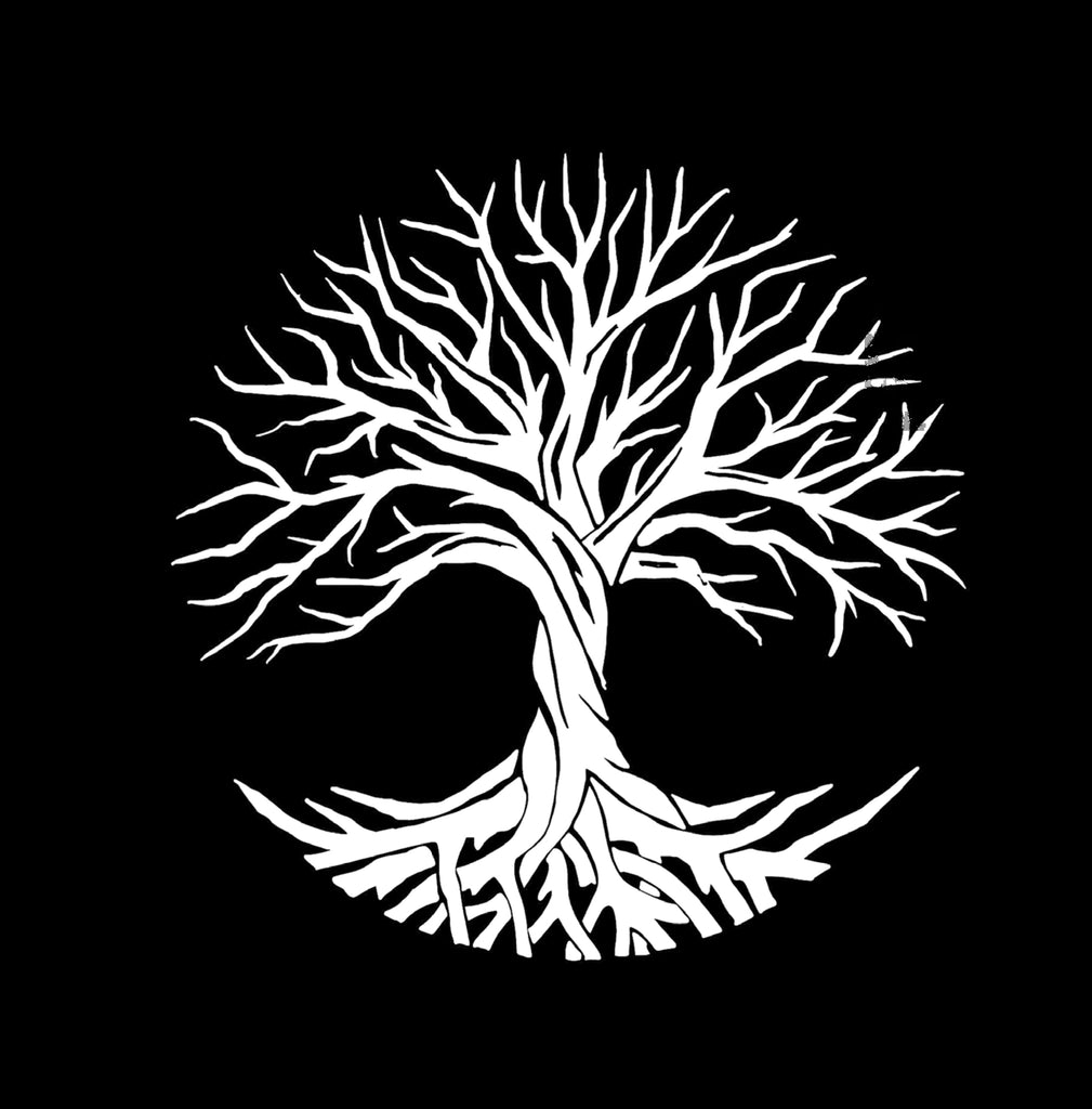 black and white tree of life